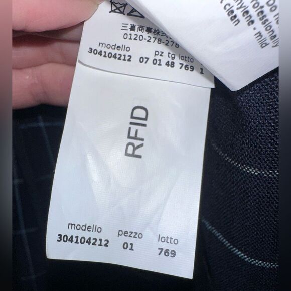 MARELLA by Max Mara Rivalsa Fringe Trimmed Basket Weave Blazer Size 12 - Picture 11 of 11